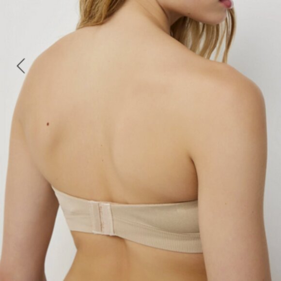 Bundle Lot of 2 Seamless Strapless Bras in Nude / Black SIZE Medium (34C / 36B) - Picture 5 of 7